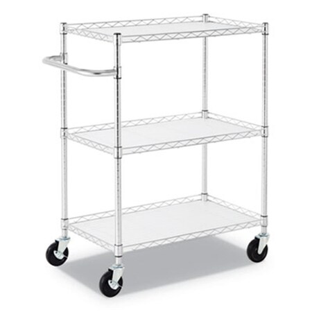 Alera Technologies Alera Wire Cart with Liners with 3-Shelves, Silver - 34 x 18 x 40 in. SW333018SR